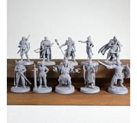 TEMU Colección de Lujo de Piezas de Juego de Mesa DND de Resina de Ultraprecisión, de 32 mm, Modelos sin Pintar, Héroes, NPC, Monstruos, Juego Completo de Campaña