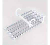 TEMU Colgador de Pantalones de Metal Antideslizante de 5 Niveles con , Diseño de Acero Inoxidable Reduce en un 80%, para Jeans Ajustados y Tela de Denim, Opción Ideal de Regalo