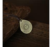 TEMU Colgante de cobre "Soy de mi propia " | Collar con | Joyería de de Atracción | Cordón de cuero | Regalo empoderador