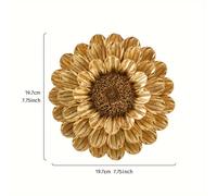 TEMU Colgante de Pared de Dalia Europeo Elegante - Decoración de Resina Vintage Dorada, Blanca y Plateada para el Hogar y la Tienda