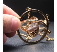 TEMU Colgante de Reloj Time-Turner de Harry Potter de Bros. - de Acero Inoxidable, con un Diseño Elegante con Números y Dorados, para Decoración de Coche y Regalos Navideños, Colgante para Coche.