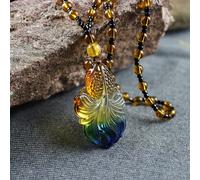 TEMU Collar colgante hecho a mano con forma de pez de colores, estilo bohemio retro unisex, joyería creativa de animales, cadena de peces koi, regalo perfecto para parejas.