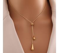 TEMU Collar con Borla de de Acero Inoxidable Desplegable - Ajustable - Un Accesorio Sexy y Minimalista Adecuado para Uso Casual por Mujeres, para .