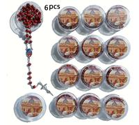 TEMU Collar con colgante de cuentas de rosario de 6/12 piezas, rosario a - Regalo ideal para y para oración, meditación, boda, Día de la , y primera comunión