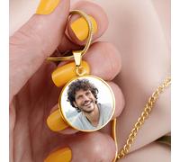 TEMU Collar con colgante de de foto personalizado, joyería para pareja, regalo minimalista de San Valentín para familiares y queridos