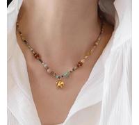 TEMU Collar con Cuentas de Elefante para y Verano para Adolescentes, Cadena de Lujo Retro Colorida con , Regalo de Accesorio Versátil de Estilo Chino en Capas, Para Adolescentes