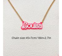 TEMU Collar de Acrílico Personalizado para Mujeres - Colgante con en Estilo y Lindo, Regalo de Joyería para del Maestro, Graduación o al Colegio, Accesorio Personalizado, Presentación Elegante