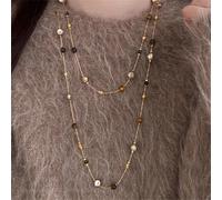 TEMU Collar de con cuentas en capas para mujer, collar de cadena larga de capas de para suéter, de moda para otoño/invierno