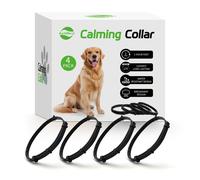 TEMU Collar de feromonas calmantes Readell para perros 4-Unidades - Ajustable, accesorio de silicona resistente , a y para reducir la ansiedad, sin carga, sin batería - Negro