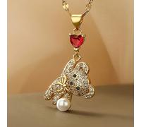 TEMU Collar de Oso con Forma de a . Con un Adorable Colgante de Oso, Pieza de Joyería para Niñas. Es un Collar, Lo Que Lo un Regalo de Ideal para Niñas