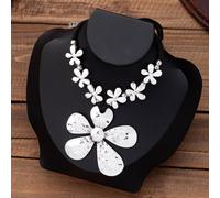 TEMU Collar retro bohemio con un floral de gran tamaño, ideal para ocasiones festivas y regalos, que una declaración de moda distinta para damas