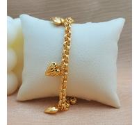 TEMU Collar y pulsera con colgante de de cobre chapado en oro de 24 , joyería de moda para hombres y mujeres, para , , Navidad, regalo de San Valentín.