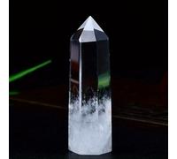 TEMU Columna de Cristal Natural, Ornamento de Prisma Hexagonal de Cristal