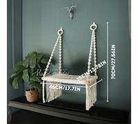 TEMU Columpio bohemio de macramé para gatos - Cama para mascotas de pared