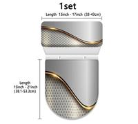 TEMU Combo de de Inodoro y Desagüe con Abstracto Geométrico Moderno 2D, Cubierta Telescópica Elástica , Accesorios de Decoración para Baño, 2D