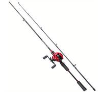 TEMU Combo de de Pesca Sougayilang Baitcasting - Caña de Carbono de /5.9ft con Carrete Ultra - para Viajes, Pesca en y