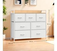 TEMU Cómoda, Mueble para el Dormitorio, de Metal, 7 Cajones, Estilo Moderno