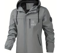 TEMU Comodidad Diaria: Chaqueta con Capucha Estilosa para Hombres - , Diseño "Encuentra Tu ", Ajuste para Actividades al Aire Libre en y Otoño, Ropa Casual | Chaqueta para Hombres | , Chaqueta