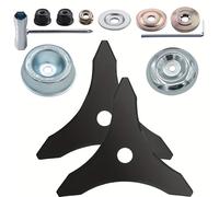 TEMU Compatible con 25.4mm 2 de 10"x 3 Dientes de Acero al Carbono para Cuchilla de Cortacésped y Cuchilla de Recortadora de Malezas, Compatible con Stihl, Ego, Oregon y Hitachi