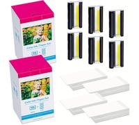 TEMU Compatible con Canon CP1500, CP1200, CP1000, CP910 y CP1300, incluyendo cartuchos de tinta de colores KP-108IN KP108 y 216 hojas de papel fotográfico tamaño 4'' X 6'' para impresoras CP Photo.