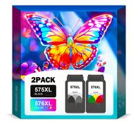 TEMU Compatible con cartuchos de tinta PG575XL CL576XL, repuesto negro y de color para tinta PG575XL CL576XL para impresoras Canon Ts3550I Ts3551I Tr4750I Tr4751I