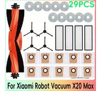 TEMU Compatible con Xiaomi para Xiaomi Robot Aspiradora X20 Max Accesorios: Bolsa de Polvo de Repuesto, Cepillo Principal, Cepillo Lateral, Filtro HEPA, Paño de Fregado - Piezas de Aspiradora