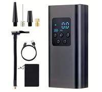 TEMU Compresor de Aire Portátil Inalámbrico Multifuncional para Neumáticos, Bomba Eléctrica con 4 de Inflado, Pantalla LCD y Luz LED, Ideal para Coches, Motos, Bicis y Pelotas Deportivas!