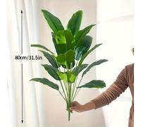 TEMU Con una altura de aproximadamente pulgadas, esta planta de tropical 18 hojas realistas. planta artificial con un realista, para decorar tu hogar y jardín, un regalo para un propietario.