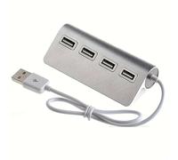 TEMU Concentrador USB 3.0 de aluminio Adaptador divisor Multi-USB de 4 puertos de velocidad Mini concentrador USB múltiple Expansor de puertos USB3.0 para PC