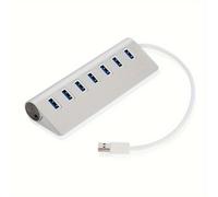 TEMU Concentrador USB para Oficina con 7 Puertos USB 3.0 a 5gbps, Divisor de Extensión