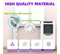 TEMU Conector de Manguera de Escape Portátil para Aire Acondicionado Sin Necesidad de Energía - Mejorado Universal para de 5.1 Pulgadas y 5.9 Pulgadas, Compatible con Roscas en Horario e