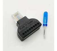 TEMU Conector de terminal RJ45 a 8 pines, Bloque de terminales de tornillo de cabeza de cristal de red 8P8C, de aleación de cobre, Terminación de tornillo, Sin carga, Sin batería