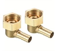 TEMU Conector ranurado de 10 mm con púas a hembra G1/2 X 2 piezas de , conector de manguera, tuerca de conector de tubería para manguera neumática de aire, agua y combustible, dorado