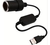 TEMU Conector USB A a Enchufe Hembra de Coche 12V Cable Convertidor