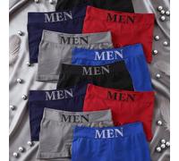 TEMU Conjunto de 10 bóxers para niño con estampado de la letra MAN, ropa interior para , para adolescentes