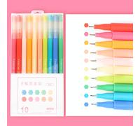 TEMU Conjunto de 10 Marcadores de Punta de Fibra de 0.4mm en , Colores Ultrafinos para Notas, Marcar, Diarios, Escritura a