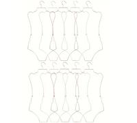 TEMU Conjunto de 10 Perchas para Bikinis con Forma Corporal Estilosas - Alambres Metálicos para Exponer y Organizar Tu Colección de Trajes de Baño, en (Set de 10)