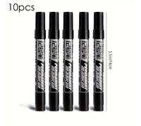 TEMU Conjunto de 10 Piezas de Rotuladores Permanentes, Bolígrafo de Marketing con Impermeable de Gran Capacidad a Base de Aceite para Oficina 13.97cm
