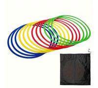 TEMU Conjunto de 12 aros de entrenamiento de agilidad de 50 cm - Material de PP, aros de entrenamiento de velocidad duraderos para baloncesto, fútbol, ejercicios deportivos y equipos de fitness