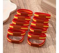 TEMU Conjunto de 12 pulseras elásticas tejidas a de español vintage, temática casual, aptas para mayores de 15 años, material de poliéster, juego de accesorios de joyería sin chapado.