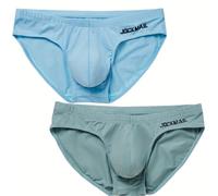 TEMU Conjunto de 2 bóxers JOCKMAIL modernos de tiro para hombre, ropa interior deportiva cómoda, y transpirable en colores , diseño para uso diario casual