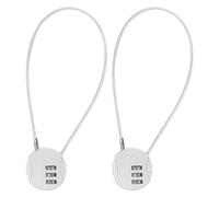 TEMU Conjunto de 2 Combinación de Acero Compacto, Cadenas con de 3 Dígitos y Flexible & Llavero, de Bloqueo Seguro para Viajes al , Puerta del Refrigerador, de Herramientas y Más (, , Azul, )