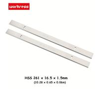 TEMU Conjunto de 2 cuchillas para cepillar HSS de 261mm, 261x16.5x1.5mm Herramientas de carpintería para Scheppach HMS1070 JET JPT-10B EPT1500