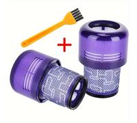 TEMU Conjunto de 2 Filtros HEPA para Aspirador Inalámbrico Ciclón Animal Limpieza Total V11, V15, SV14 - Filtros de Repuesto con Diseño de Malla y Cepillo para una Limpieza Eficiente