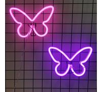 TEMU Conjunto de 2 Letreros Neón PhantasyStar - LED para Pared con Alimentación por USB o Batería para Hogar, Dormitorio, Boda, Fiesta de (Rosa y )