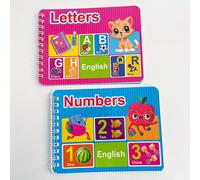 TEMU Conjunto de 2 Libros para Aprender Números y en Inglés, Lectura Dormir, Materiales Educativos Preescolares, Libro , Didácticos para el Aprendizaje del