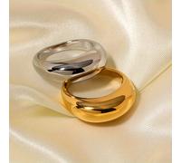 TEMU Conjunto de 2 piezas de Anillos de Moda Retro, Anillo de Acero de Titanio y , Joyería de Tendencia Diaria, Regalo de y San Valentín