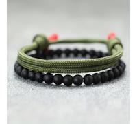 TEMU Conjunto de 2 Pulseras para Hombre Hechas a con Cuerda Ajustable Deslizante, Joyería , Pulsera de