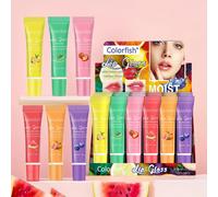 TEMU Conjunto de 24 de labios, 15ml/ud, 6 tipos de frutales, con ácido hialurónico y escualeno, hidratación profunda 24 horas, lápiz labial, de labios y aceite labial nutritivo con escualeno vegetal