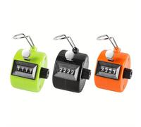 TEMU Conjunto de 3 Contadores Manuales - Clicker Mecánico de 4 Dígitos para Entrenamiento, Tejido, Pesca y Golf - Fácil Reinicio, No Necesita Batería